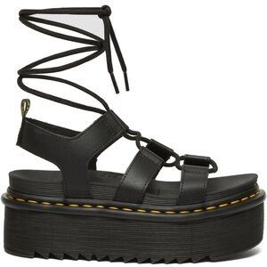 NWOB Dr. Martens Black Nartilla XL Platform Wrap Sandals Sz 7